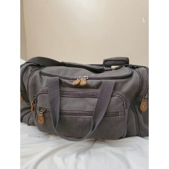 Canvas Duffle Bag for Travel 50L Expandable Duffel Weekend Overnight Bag For Men